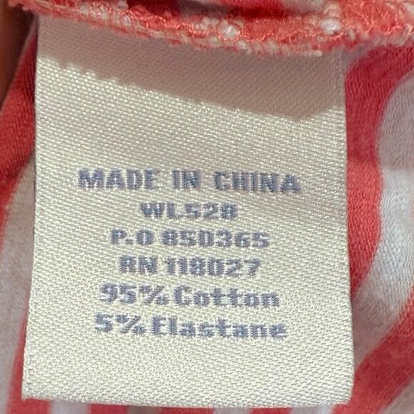 Boden V-Neck Top Size 4 Pink White Striped Cotton - Picture 8 of 12